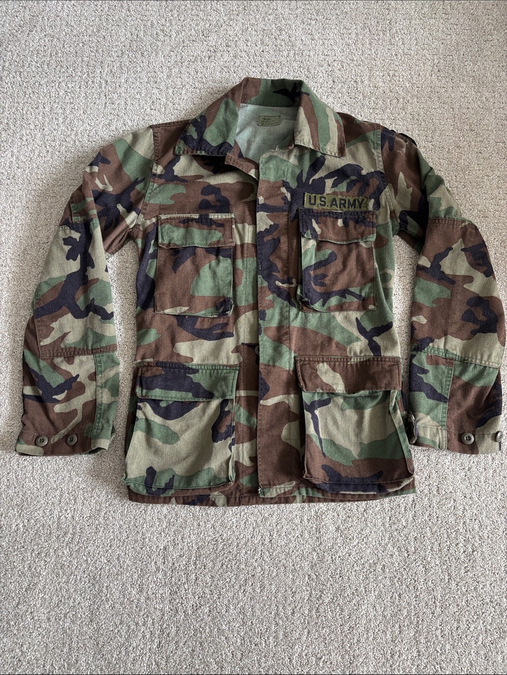 U.S. Army Woodland Camo Field Jacket - Green Brown Black